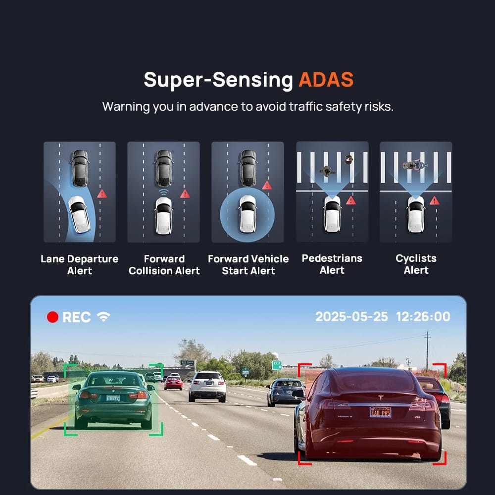 70mai A800SE GPS 5 sistem satelit dan amaran ADAS